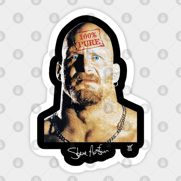 Stone Cold Steve Austin - 100% Pure - WWF Wrestling Sticker by nicklower